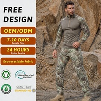 Combinaison Tactique Robuste Camouflage Militaire pour Homme – Extensible, Imperméable, Séchage Rapide, Ripstop – Idéale Randonnée et Activités de Plein Air