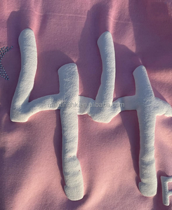 Sweat à capuche surdimensionné personnalisé 500 g/m² en coton épais avec impression en relief pour hommes - Product Image 5