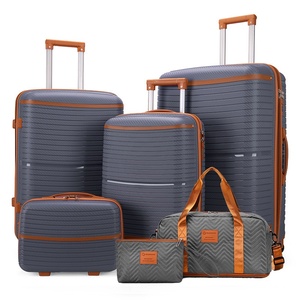 Ensemble de bagages de <span class=keywords><strong>voyage</strong></span> classiques et simples, 6 pièces, trousse de maquillage, valise pliable, serrure à code antivol, roulettes, valise cabine - Product Image 3