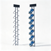 Présentoir vertical en métal pour canettes de boissons, support de sol pour bière et soda, présentoir de canettes pour magasin de détail
