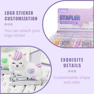 Mini Engrapadora Kawaii con Diseño de Unicornio 3D, Engrapadora de Escritorio con Forma de Animal de Dibujos Animados, Regalo Creativo de Papelería para Oficina y Escuela para Niñas - Product Image 3
