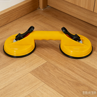 Ventouses en plastique personnalisées pour double vitrage, force d'aspiration de 70 kg, couleur jaune, pour le retrait de bosses sur carreaux de verre