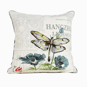 Beige Hemp Edge Embroidered Pillowcase American French Country Cotton Linen Pillowcase <strong>Cushion</strong> <strong>Cover</strong> <strong>Without</strong> Core - Product Image 6
