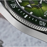 San Martin – montre de plongée de luxe pour hommes, cadran en spirale émaillée, 37.5mm/40mm, Miyota 9015, automatique, mécanique, lumineuse