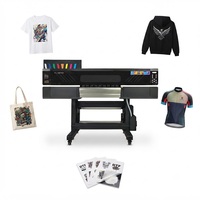 Impresora DTF 606K de 600 mm con 6 cabezales de impresión I3200, máquina de impresión de alta velocidad con tinta fluorescente de 9 colores para personalización de telas en negocios.