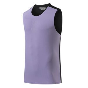 Nuevo chaleco deportivo de secado rápido para hombre, camiseta elástica sin mangas de secado rápido para entrenamiento de baloncesto, correr, maratón, Fitness - Product Image 1