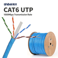 Cable UTP CAT6 Industrial de 305m, Revestimiento de PVC Verde, Cable de Red LAN para Hogar y Oficina, Cable Ethernet Cat 6
