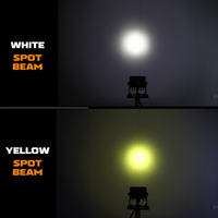 Projecteurs auxiliaires LED de 3 pouces, lentille jaune/transparente, IP68, feux de fossé LED tout-terrain 4x4 pour Overland, ATV, UTV, camion