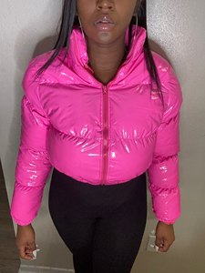 Veste de bouffante pour femme, court, Parka à bulles, vêtements à la mode, noir, rouge, violet, rose, vert, bleu, argent, <span class=keywords><strong>XXL</strong></span>, nouvelle collection hiver - Product Image 6