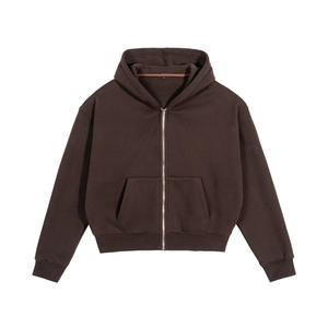 Chaqueta con cremallera 360G suéter con capucha Retro lavado Sudadera con capucha de calle gruesa con cremallera de alta calidad Vintage Zip up sudaderas con capucha prendas de vestir exteriores - Product Image 5