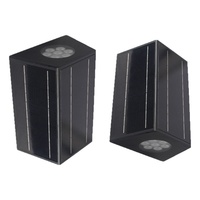 Applique Murale Solaire Carrée Moderne en Aluminium Moulé sous Pression avec Panneau Monocristallin, Allumage Automatique pour Appartement, Cour et Garage
