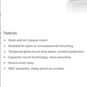 Aok Ac229-1 Nhà Thông Minh Không Dây Điều Khiển Từ Xa Duy Nhất Đường Loại Tường Đài Phát Thanh Receiver Với Màn Hình Cảm Ứng Từ Xa Thiết Bị Chuyển Mạch - Product Image 4