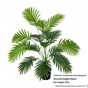 Pianta Artificiale Verde, Palma con Foglie in Seta, Eco-Compatibile, per Interni, Soggiorno, Ufficio, Pianta in Vaso, Decorazione per Giardino, Bonsai - Product Image 2