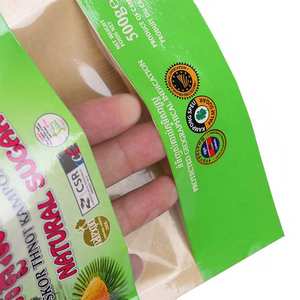 Kantong kemasan bumbu jendela bening kantong berdiri kertas cetak kustom kantong kemasan gula makanan kantong kertas untuk bumbu - Product Image 5