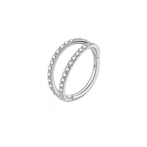 Anillos de Nariz de cristal de <span class=keywords><strong>doble</strong></span> capa de acero inoxidable 316L, pendientes de cartílago, anillos de <span class=keywords><strong>labio</strong></span>, para <span class=keywords><strong>el</strong></span> cuerpo <span class=keywords><strong>Piercing</strong></span>, joyería - Product Image 4