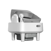 Bac à litière pour chat intelligent, automatique, facile à nettoyer, avec contrôle par application, reconnaissance multi-chats et capteur radar, capacité de 65 L