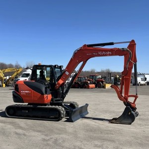Kubota รถขุด KX080-4ขุดดินขนาดเล็กแบบไม่มีหางเป็นศูนย์8Ton รถขุดไฮดรอลิกเครื่องยนต์ V3307 Kubota สำหรับจัดสวนในเขตเทศบาลเมือง - Product Image 1