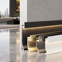 Nouvelle plinthe LED en aluminium avec éclairage pour la décoration murale, plinthe murale, garnitures de sol, plinthe en aluminium