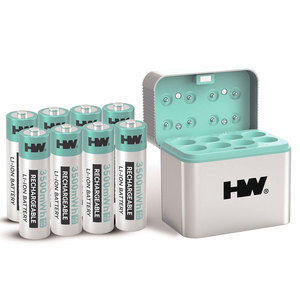 HW 팩토리 OEM 8 팩 3500mWh <span class=keywords><strong>AA</strong></span> 충전식 리튬 이온 배터리 세트 (8 베이 스마트 충전기 키트 포함) 고용량 - Product Image 1
