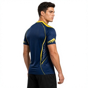 Camiseta de Rugby Personalizada Premium, 100% Poliéster, Transpirable, Absorbe la Humedad, Antibacteriana, Cuello en V, para Entrenamiento y Partidos - Product Image 2