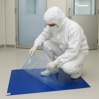 Tapis collant ESD WIPESTAR pour salle blanche, 30 couches PE, haute adhérence, jetable, pour l'entrée des ateliers de semi-conducteurs GMP