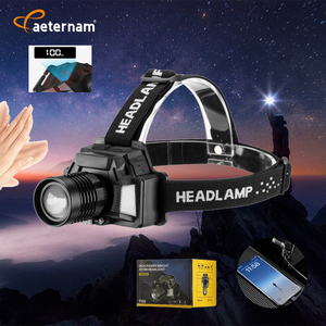 Aeternam, <span class=keywords><strong>sensor</strong></span> de movimiento láser blanco, Banco de energía de inducción, tipo C, recargable, giratorio, con zoom, linterna <span class=keywords><strong>LED</strong></span>, faro de trabajo - Product Image 1