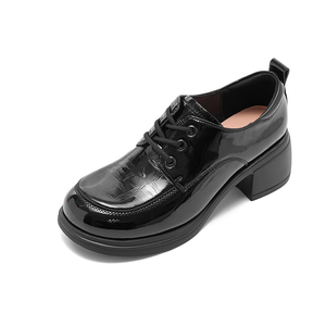 <span class=keywords><strong>Zapatos</strong></span> Clásicos <span class=keywords><strong>de</strong></span> <span class=keywords><strong>Charol</strong></span> con Cordones y Suela Gruesa <span class=keywords><strong>para</strong></span> <span class=keywords><strong>Mujer</strong></span>, Antideslizantes con Suela <span class=keywords><strong>de</strong></span> Goma <span class=keywords><strong>para</strong></span> la Escuela y el Trabajo, <span class=keywords><strong>Zapatos</strong></span> Casuales <span class=keywords><strong>para</strong></span> <span class=keywords><strong>Mujer</strong></span> - Product Image 2