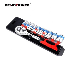 12 Cái 1/2 "8-22 Mét Cờ Lê Ổ Cắm Bộ <span class=keywords><strong>Ratchet</strong></span> Cờ Lê Kit Tự Động Sửa Chữa Thiết Lập Công Cụ <span class=keywords><strong>Spanner</strong></span> - Product Image 2