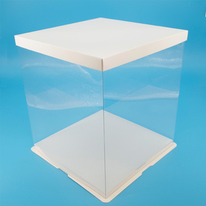 Boîte à gâteau en plastique transparent PET jetable de qualité alimentaire Offre Spéciale 10 pouces pour gâteau à 3 étages caja de <span class=keywords><strong>pastel</strong></span> desechable - Product Image 6