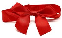 Ruban en satin rouge de luxe personnalisé OKAY avec logo, nœud pour boîte cadeau, pour les occasions de Noël