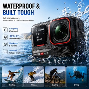Caméra d'action Insta360 Ace Pro 2 8K avec intelligence artificielle, étanche, capteur 1/1.3'', vidéo HD, streaming en direct, objectif <span class=keywords><strong>Leica</strong></span>, puce IA - Product Image 4