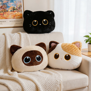 Coussins en peluche <span class=keywords><strong>chat</strong></span> multi-styles mignons, vente en gros, chats <span class=keywords><strong>siamois</strong></span> et calico noirs, coussins rembourrés, cadeaux compagnons pour enfants, décoration intérieure - Product Image 2