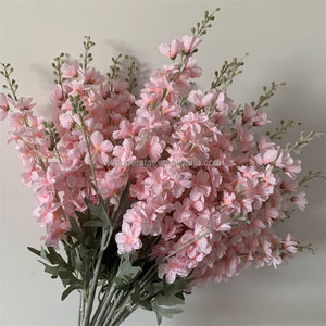 E-237 Flores de Seda al por Mayor, Flores Artificiales, Flores Falsas para Boda, Delphinium Rosa Artificial, Ramas Largas - Product Image 1