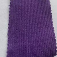 Fabricants de vêtements OEM, vente en gros personnalisée, haut de sport à fermeture éclair en coton côtelé violet et legging, ensemble de yoga deux pièces pour femmes