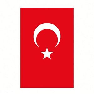 Guirlande de 10 mètres de drapeaux turcs en polyester rectangulaires, 30 drapeaux, forme et taille personnalisées pour la décoration - Product Image 2