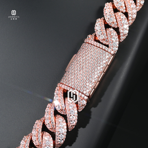 Chaîne <span class=keywords><strong>de</strong></span> rappeur tendance <span class=keywords><strong>en</strong></span> laiton, bijoux hip-hop, chaîne cubaine 14 mm, <span class=keywords><strong>or</strong></span> rose, sertie <span class=keywords><strong>de</strong></span> pierres, collier cubain Miami pour <span class=keywords><strong>homme</strong></span> - Product Image 4