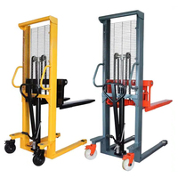 Apilador ligero manual de 400kg y 1,3 m, carretilla elevadora hidráulica, carretilla eléctrica para equipaje