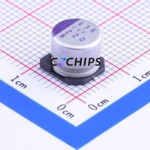 6SVP220MX ตัวเก็บประจุแบบแข็ง SMD, D8xL7 มม. ( ความจุ: 220uF ) ( ความแม่นยำ: 20% แรงดันไฟฟ้าที่กำหนด: 6.3V ) - Product Image 1