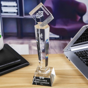 Creative <strong>Crystal</strong> <strong>Rubik's</strong> <strong>Cube</strong> Blank Trophy Authorized Brand Competition Outstanding Employees Company Year-End Award Trophy - Product Image 2