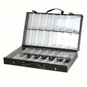 Étui de rangement portable noir de haute qualité pour lunettes, boîte à grille pour lunettes de soleil, 32 emplacements, présentoir à lunettes - Product Image 3