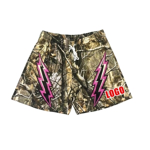 <span class=keywords><strong>Shorts</strong></span> de Basquete Masculinos de Camada Dupla com Estampa Total, Acima do Joelho, 5 Polegadas de Entrepernas, Sublimação Personalizada, Estilo Streetwear - Product Image 3