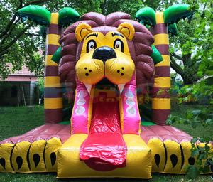 Château gonflable d'extérieur gonflable le roi lion, maison gonflable avec glissantes, pièces - Product Image 4