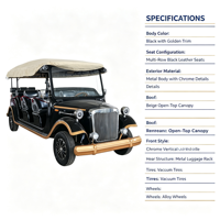 Véhicule de golf électrique vintage classique pour 11 passagers, idéal pour les centres de villégiature et les visites touristiques - Fabrication ODM/OEM