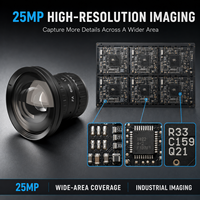Objectif industriel 6 mm 8 mm 12 mm 25 MP, monture C 1,1 pouce, grand angle, pour inspection SMT PCB, imagerie optique, vision industrielle automatisée