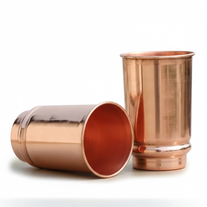 Juego de Dos Vasos de Cobre de Doble Pared, Elegantes y Hechos a Mano, para Bebidas, para el Hogar, Cocina, Mesa de Comedor, Bar, Uso Elegante - Product Image 2