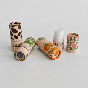 Envase de Tubo de Papel Biodegradable de 10 ml de Diferentes Colores y Buena Calidad para Cosméticos, Envase Retráctil para Bálsamo Labial - Product Image 1