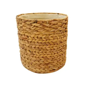 OEM Handicraft Woven Water Hyacinth Plant Storage Basket