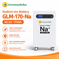 Baterai Ion Natrium 45.6V 170Ah GLM-170-Na 7.752kWh 90% DoD 8000+ Siklus Hidup dengan Komunikasi Bluetooth WiFi RS485 CAN