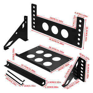 Stainless Steel Battery Mounting <b>Bracket</b> 28.2Cm X 19Cm Universal For 18650 Cylindrical Battery Storage Rack - Product Image 1