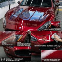 Film de protection liquide rouge cerise auto-cicatrisant haute brillance résistant aux rayures protection UV 99% IR 90% garantie 3 ans installation facile PET